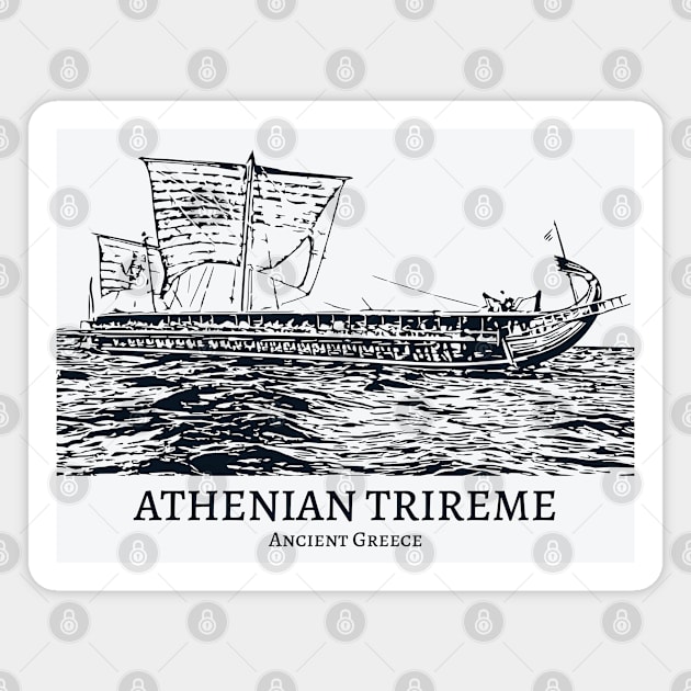 Athenian Trireme Ancient Greece Ship Magnet by Lakeric